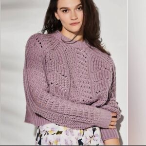 Happy X Nature by Kate Hudson Cropped Woven Sweater